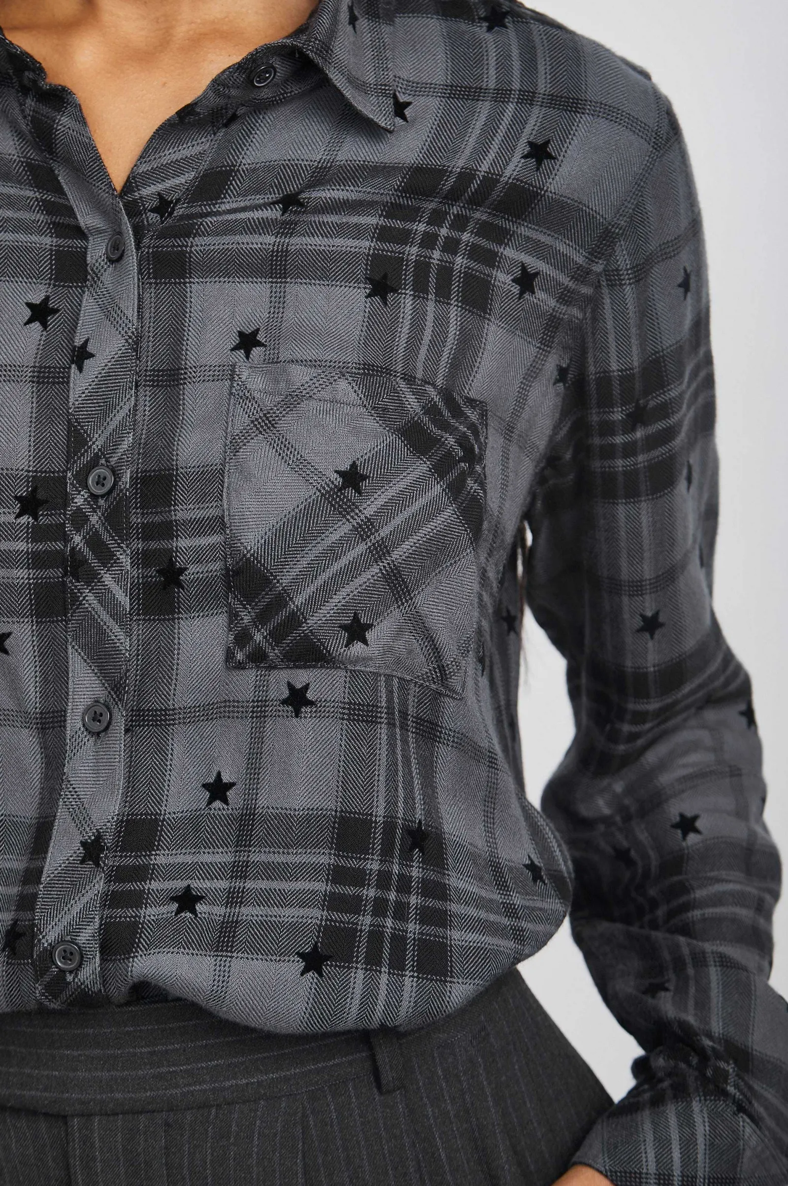 Vrouwen Rails Jager Shirt - Ijzer Zwarte Sterren