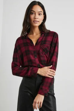 Vrouwen Rails Jager Shirt - Karmozijne Hoogte