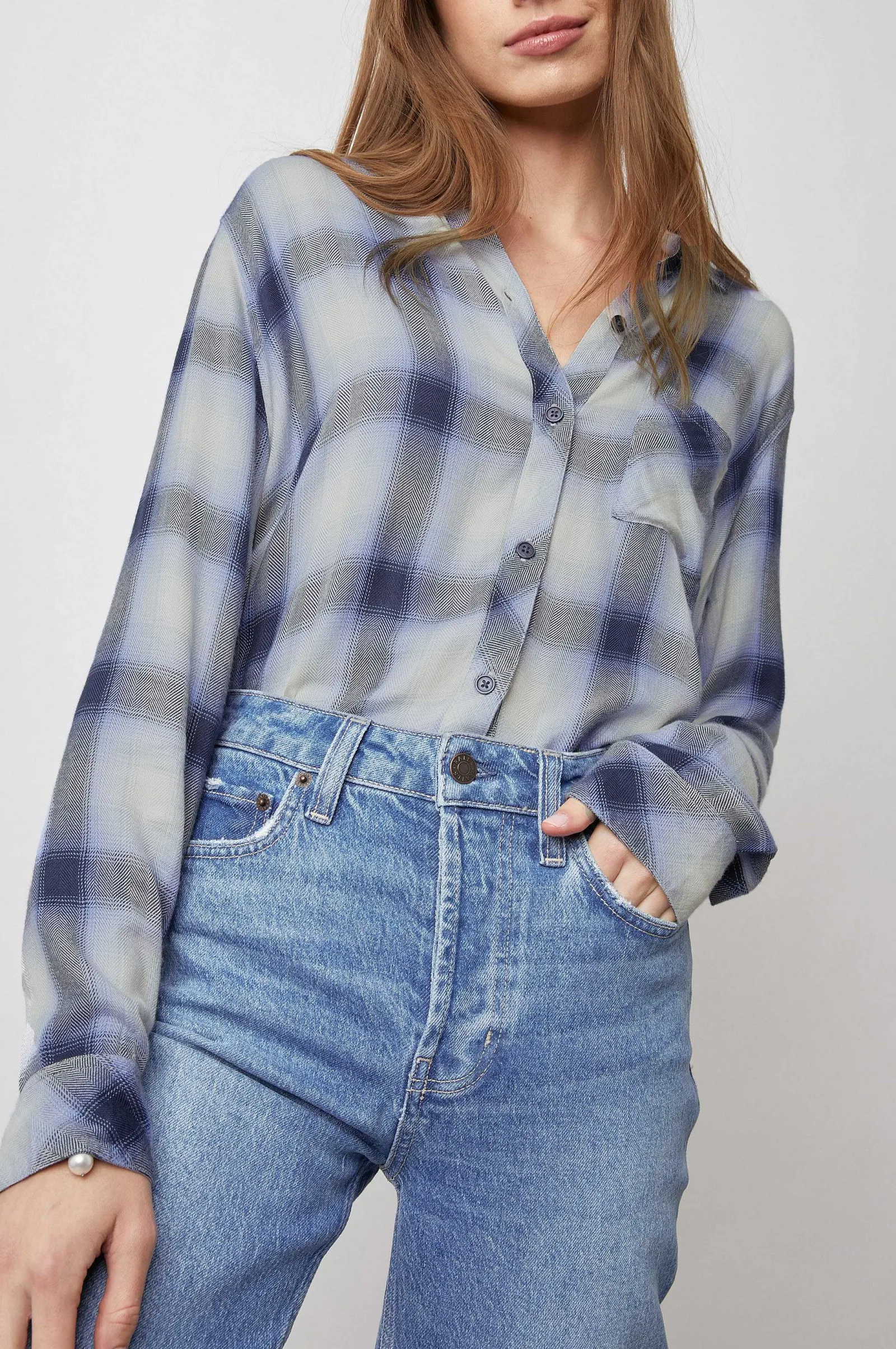 Vrouwen Rails Jager Shirt - Marine Ivoor Ijs
