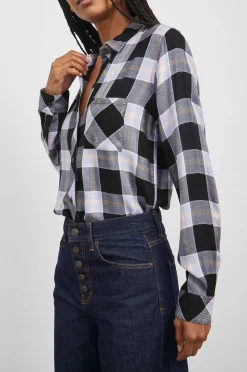 Vrouwen Rails Jager Shirt - Onyx Pewinkle Blush