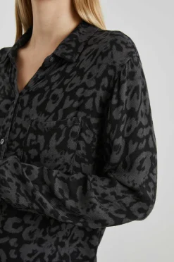 Vrouwen Rails Jager Shirt - Verspreide Houtskool Cheetah