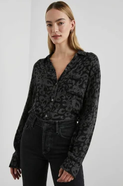 Vrouwen Rails Jager Shirt - Verspreide Houtskool Cheetah