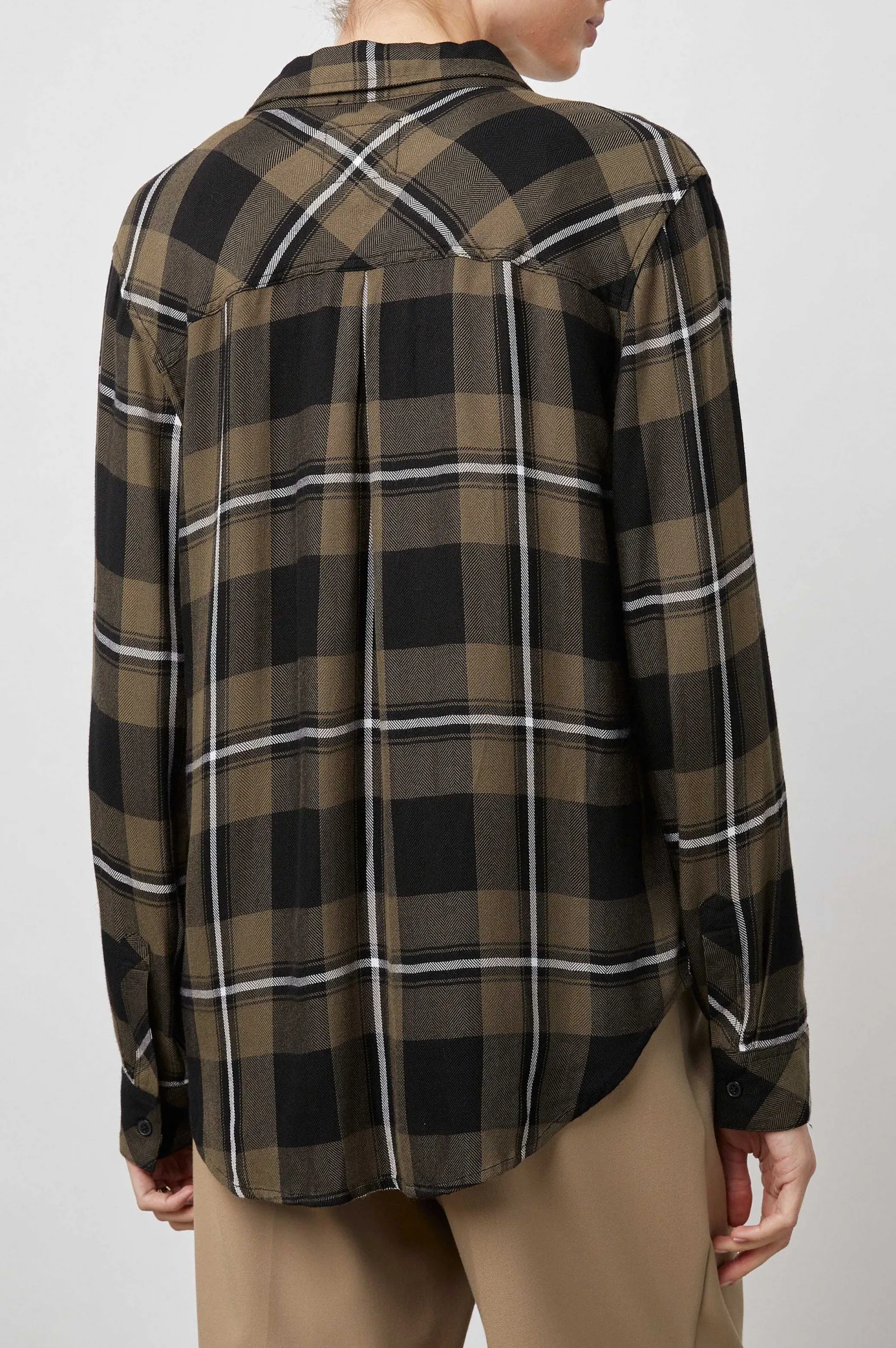 Vrouwen Rails Jager Shirt - Zwart Olijf Ivoor