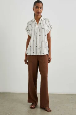 Vrouwen Rails Jamie Shirt - Gestreepte Palmen
