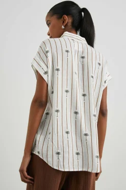 Vrouwen Rails Jamie Shirt - Gestreepte Palmen