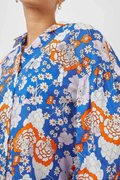 Vrouwen Rails Janae Overhemd - Kobalt Bloemen