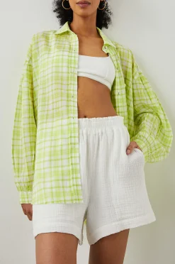 Vrouwen Rails Janae Overhemd - Limoen Plaid