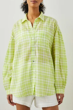 Vrouwen Rails Janae Overhemd - Limoen Plaid