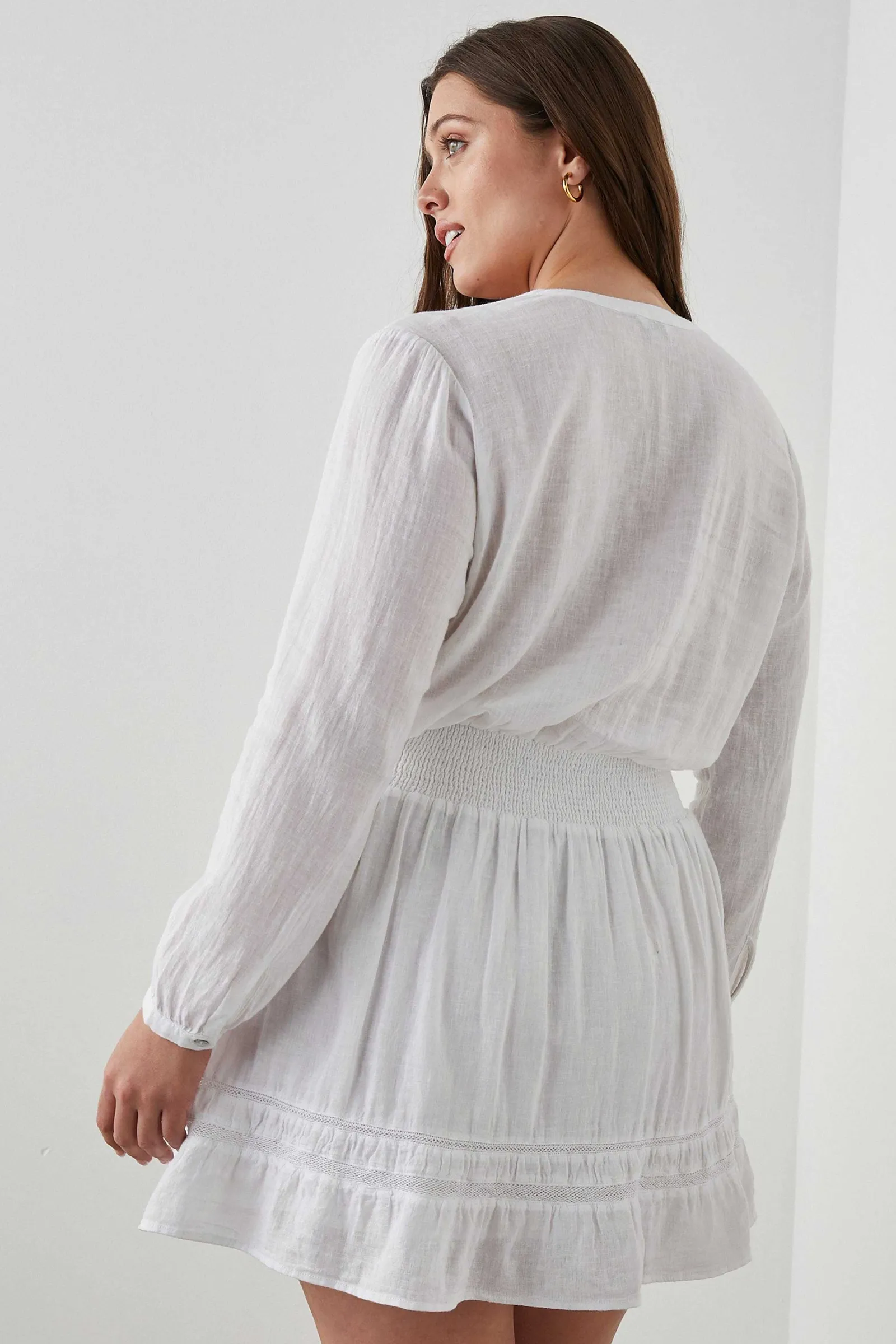 Vrouwen Rails Jasmijn Jurk - Wit Kant Detail