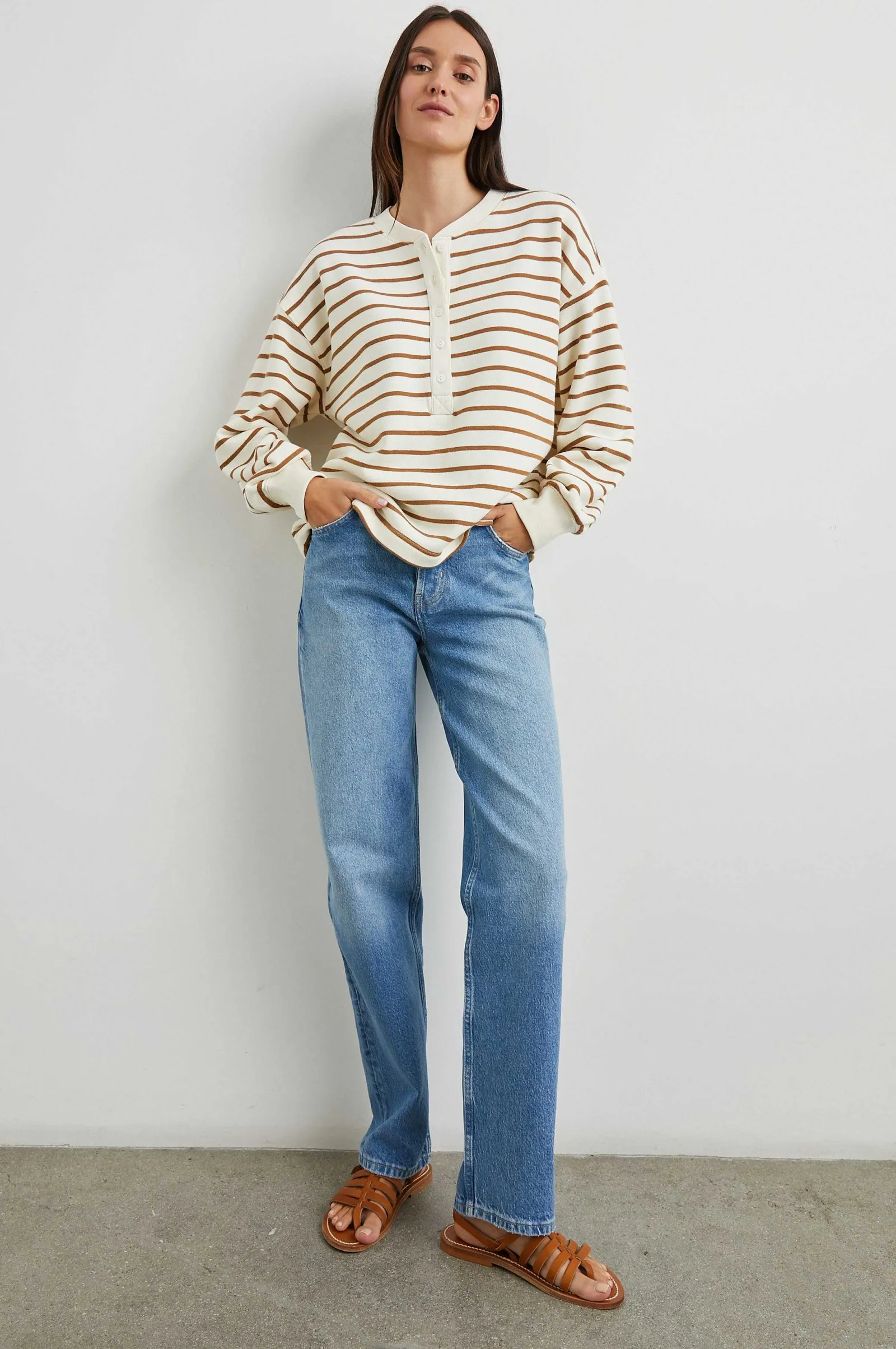 Vrouwen Rails Joan Sweatshirt - Karmelstreep