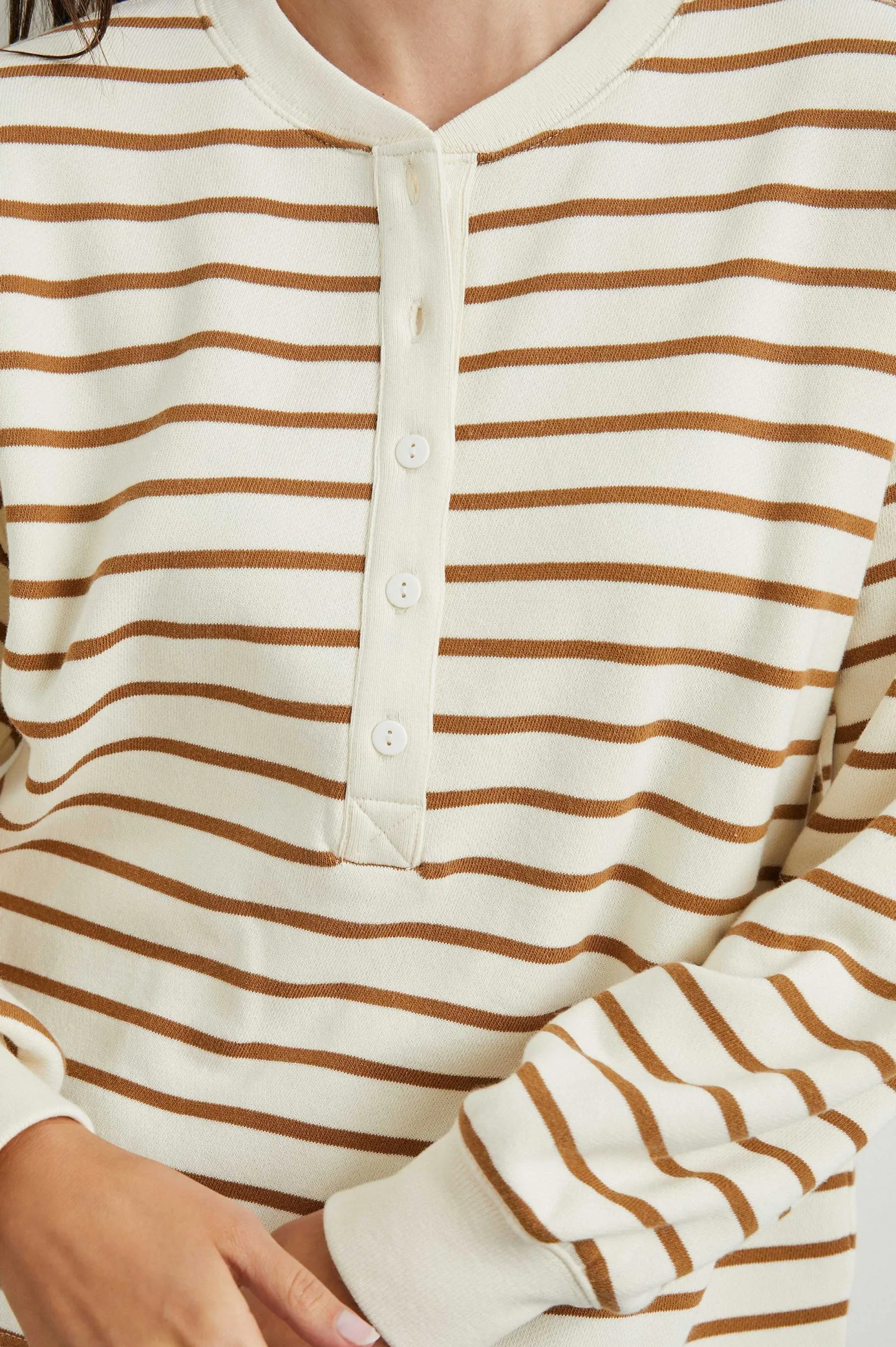 Vrouwen Rails Joan Sweatshirt - Karmelstreep