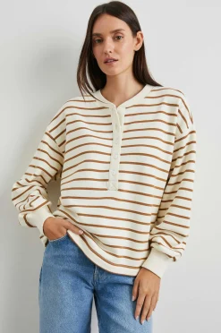 Vrouwen Rails Joan Sweatshirt - Karmelstreep