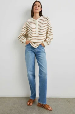 Vrouwen Rails Joan Sweatshirt - Karmelstreep