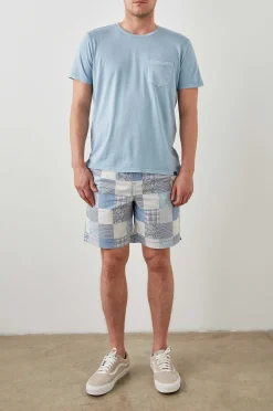 Heren Rails Johnny T-Shirt - Carolina Blauw