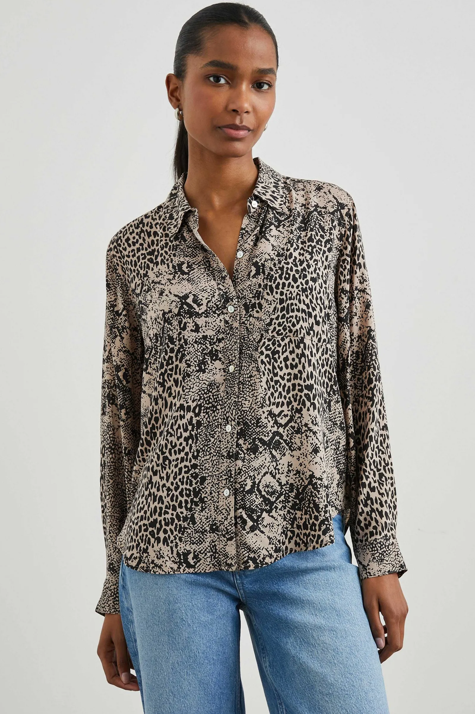 Vrouwen Rails Josephine Overhemd - Taupe Gemengd Dier