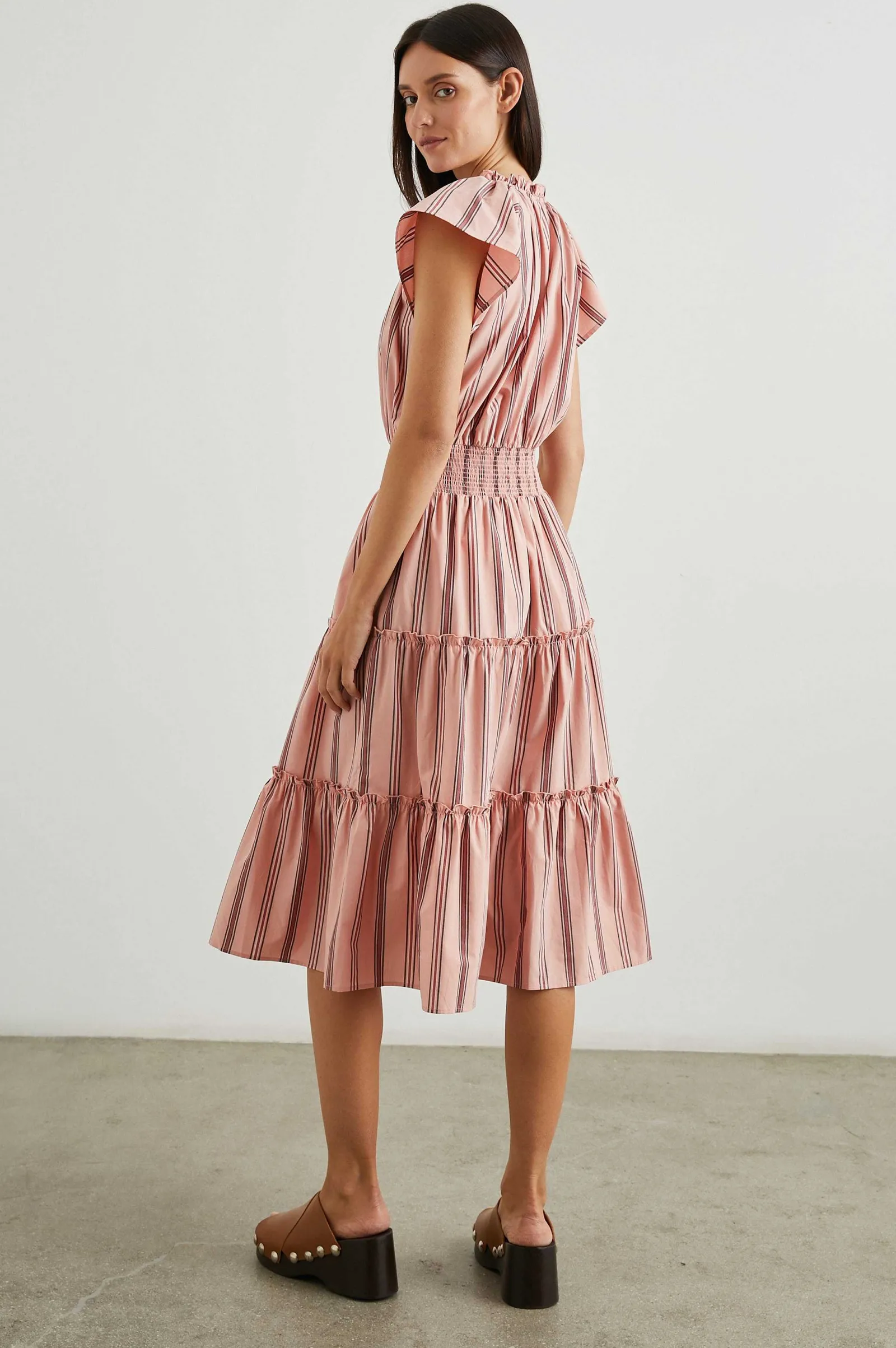 Vrouwen Rails Jurk Amellia - Koraal Marine Stripe