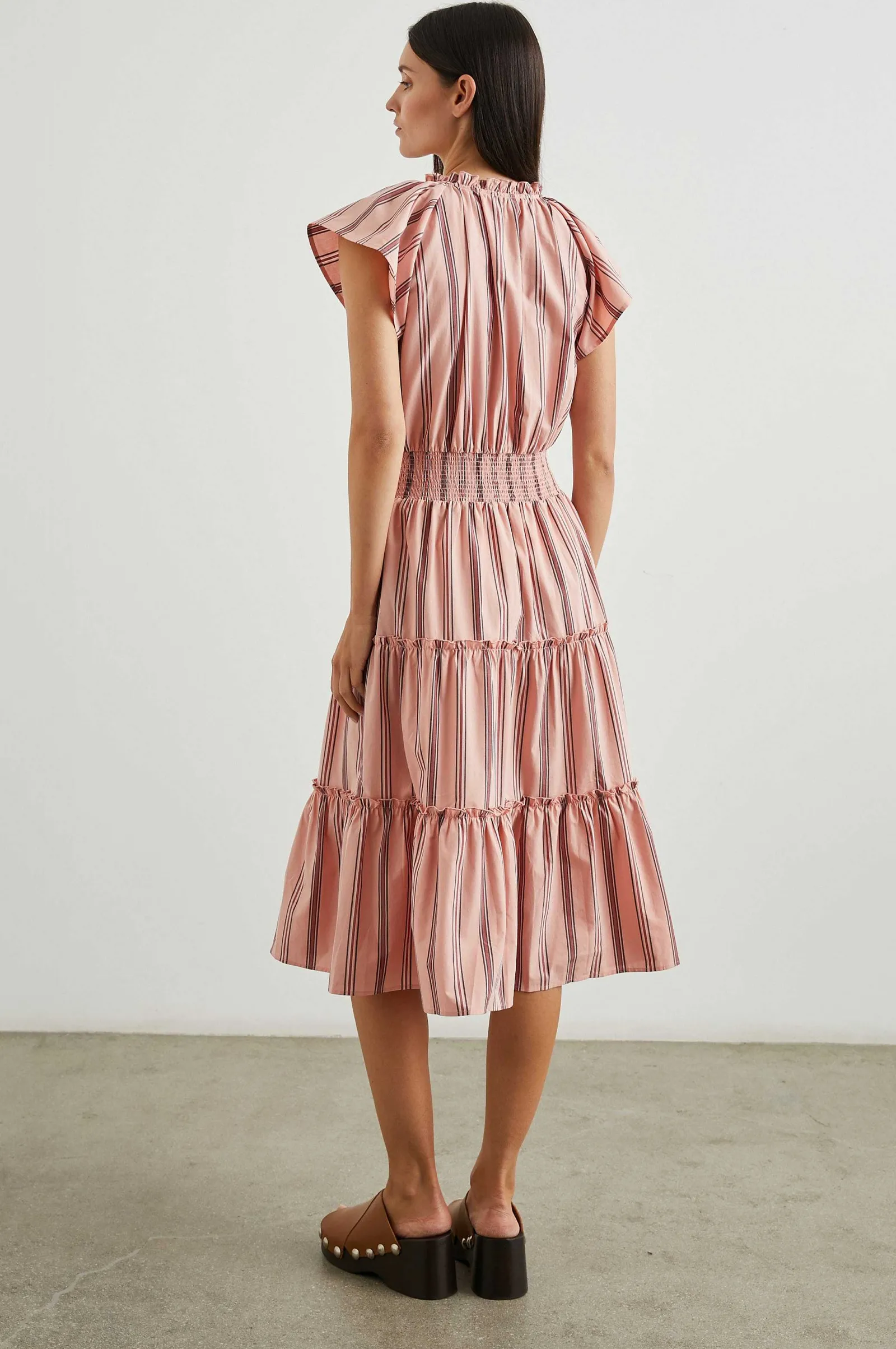 Vrouwen Rails Jurk Amellia - Koraal Marine Stripe