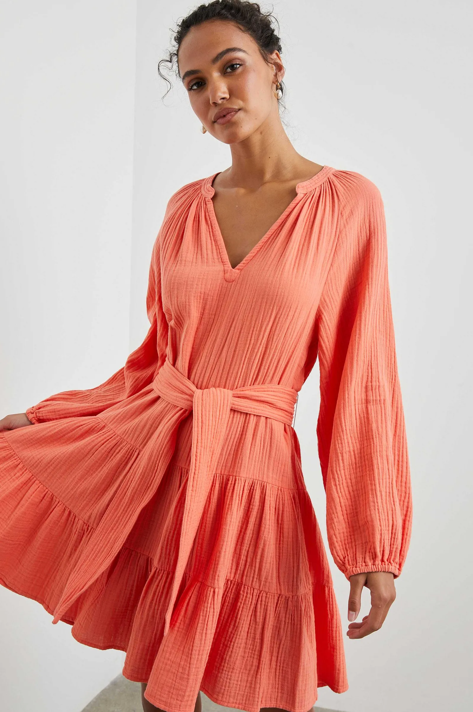 Vrouwen Rails Jurk Aureta - Papaya