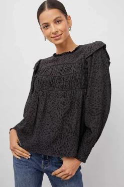Vrouwen Rails Kadi Top - Gespotte Leisteen