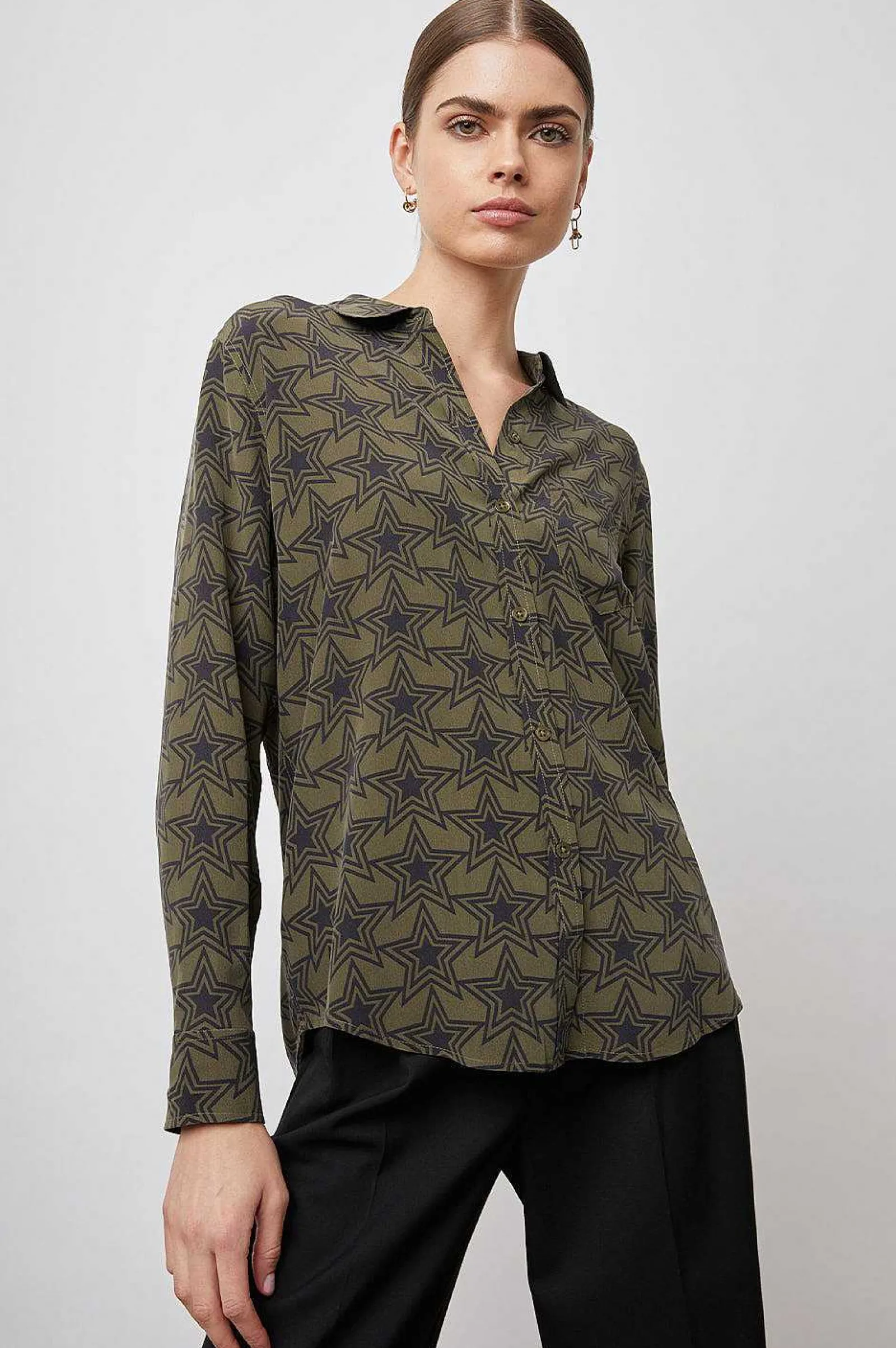 Vrouwen Rails Kate Shirt - Olijf Stargaze