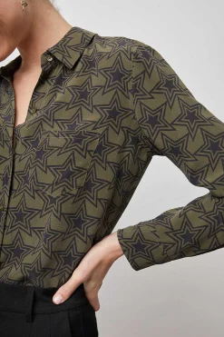 Vrouwen Rails Kate Shirt - Olijf Stargaze