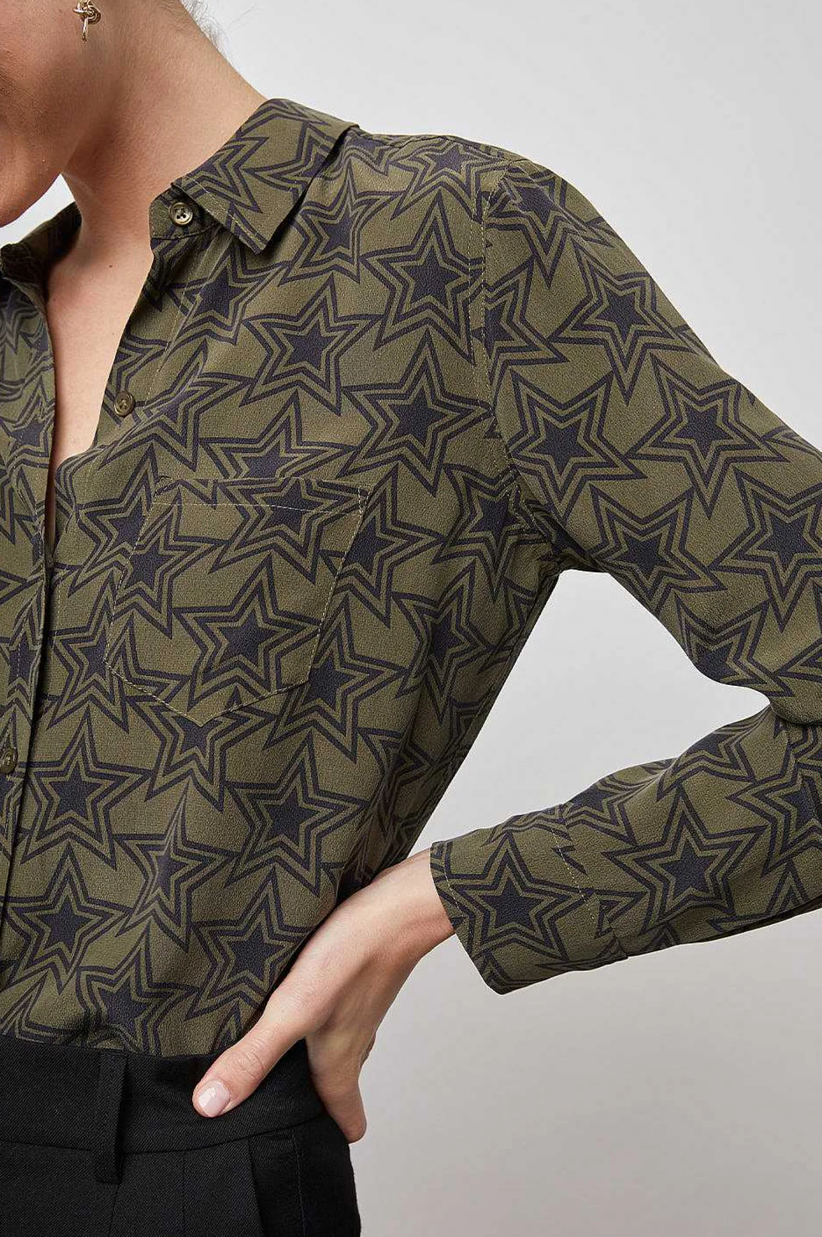 Vrouwen Rails Kate Shirt - Olijf Stargaze