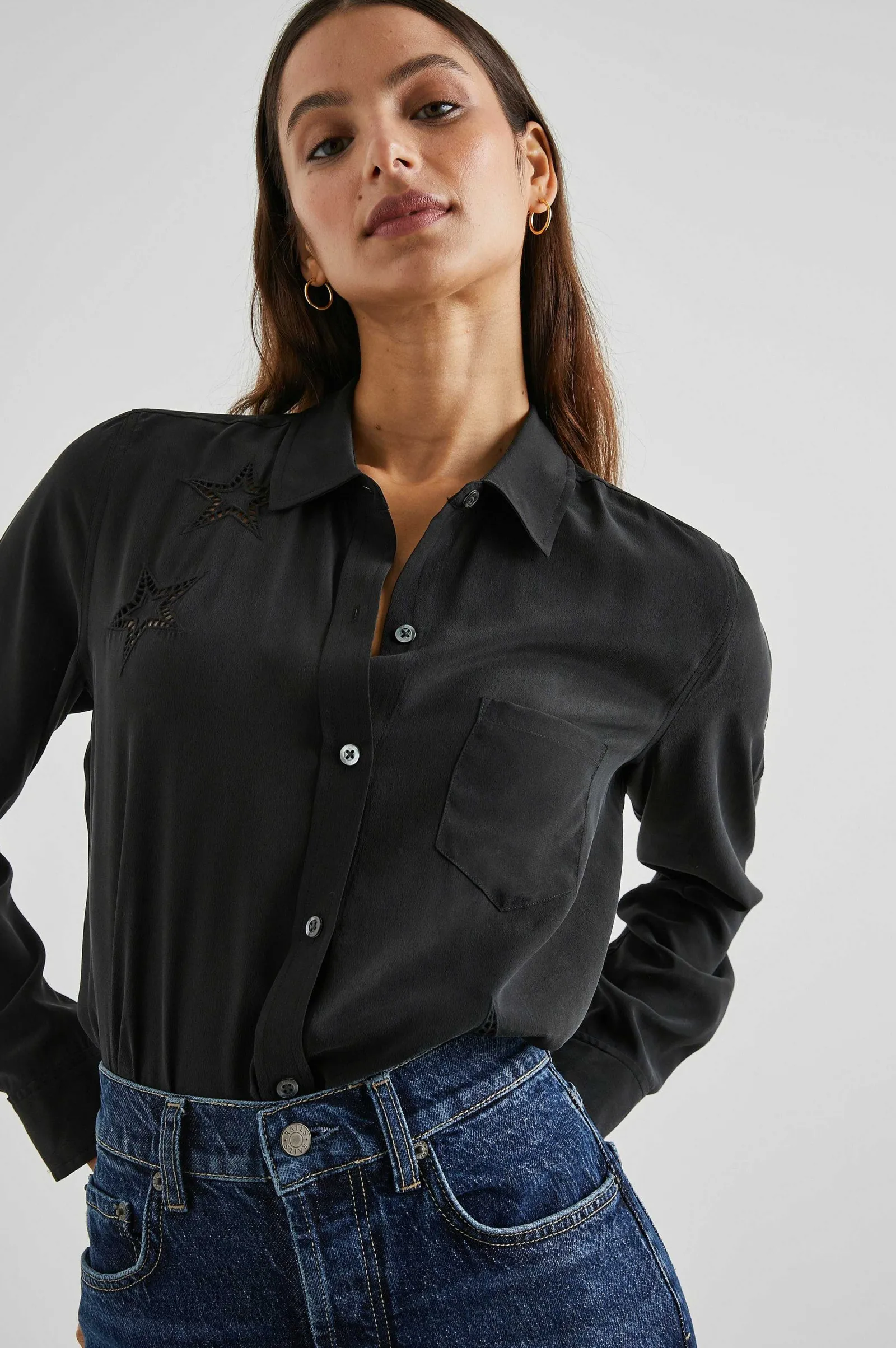 Vrouwen Rails Kate Shirt - Zwart Oogje Sterren