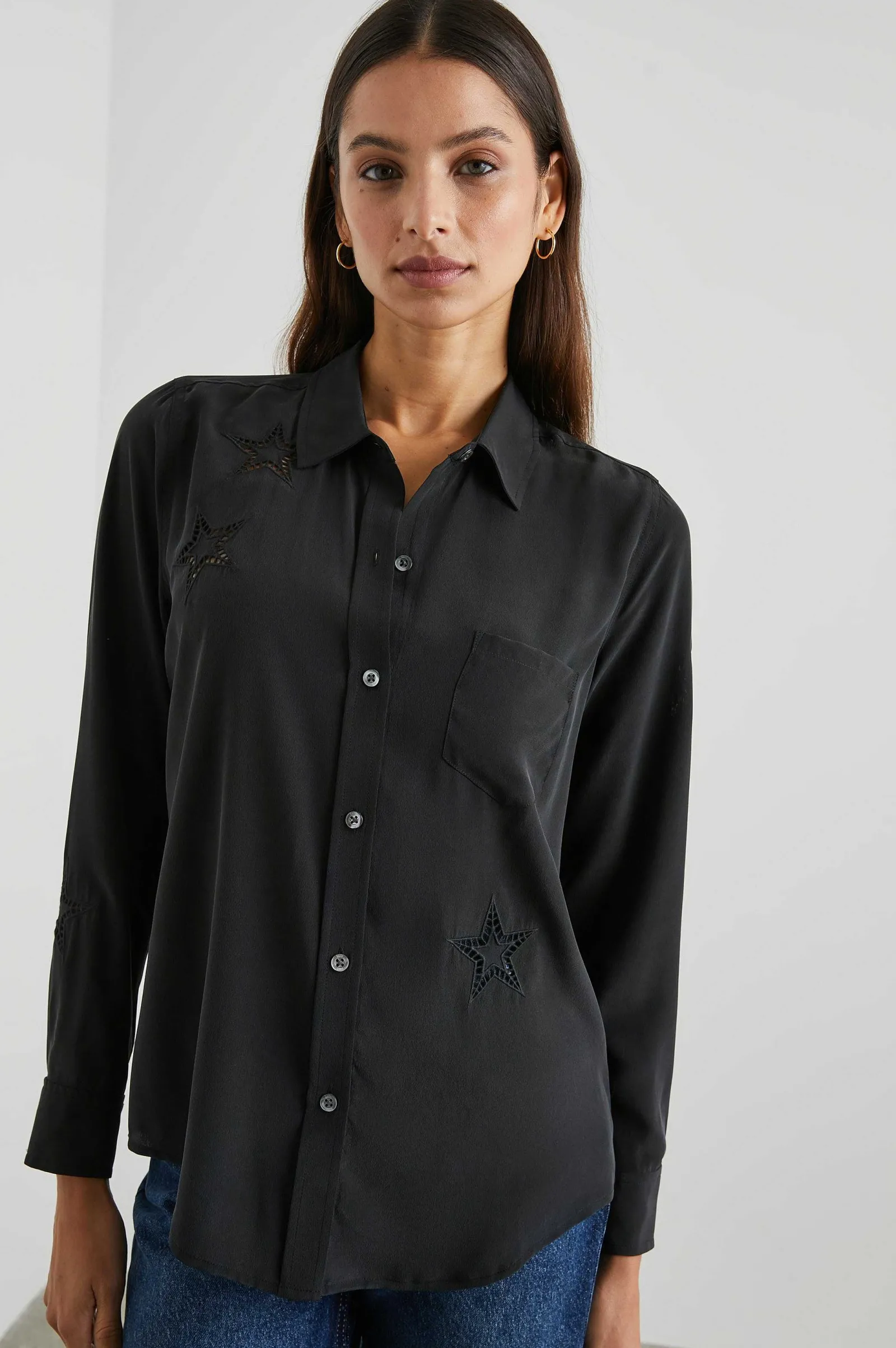 Vrouwen Rails Kate Shirt - Zwart Oogje Sterren