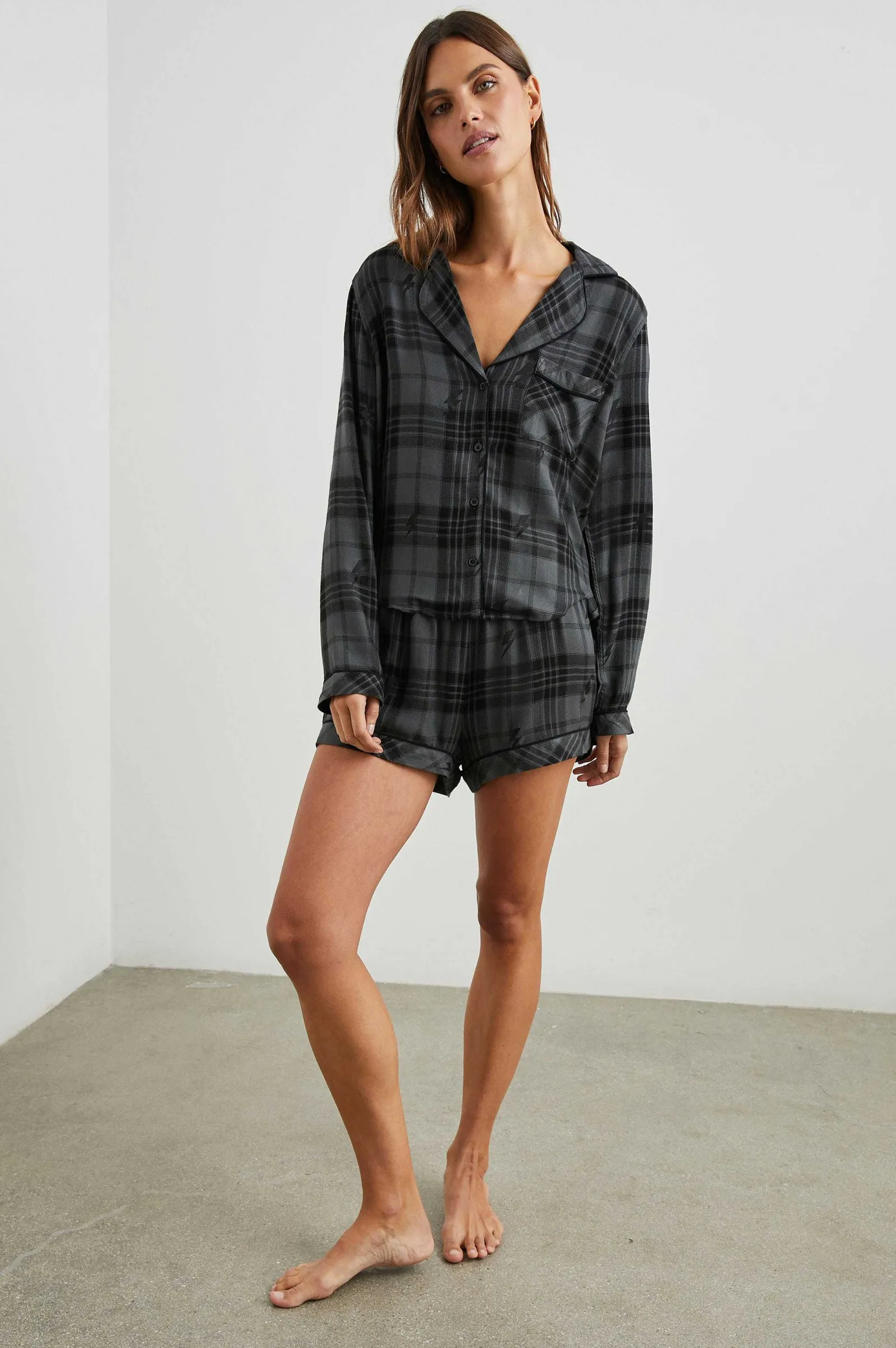 Vrouwen Rails Kellen Pyjamaset - Houtskool Jet Lightning