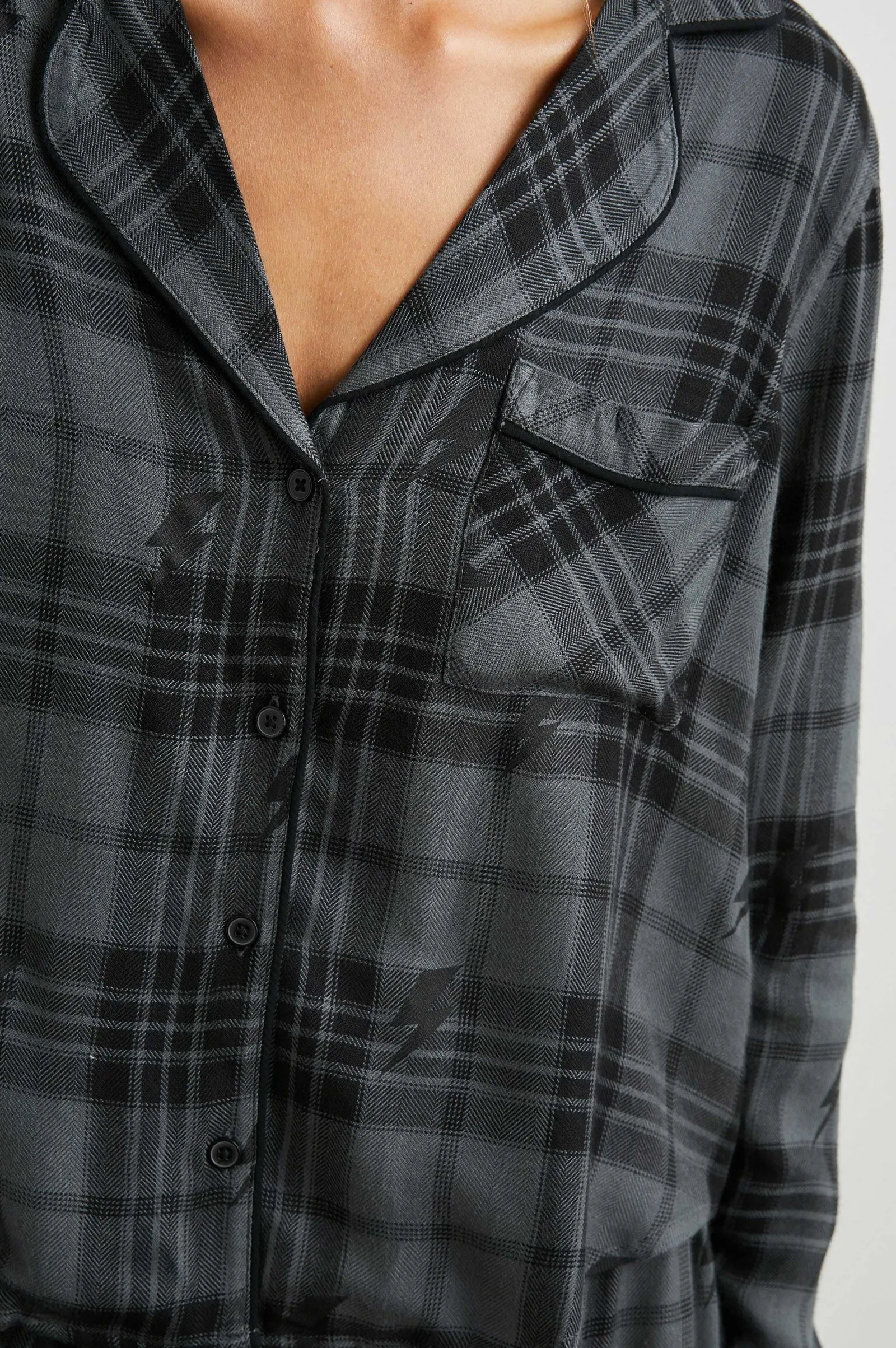 Vrouwen Rails Kellen Pyjamaset - Houtskool Jet Lightning