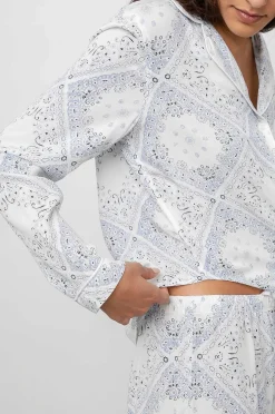 Vrouwen Rails Kellen Pyjamaset - Ivoorblauwe Bandana