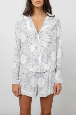 Vrouwen Rails Kellen Pyjamaset - Ivoorblauwe Bandana