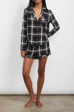 Vrouwen Rails Kellen Pyjamaset - Wit Kalamata Zwart