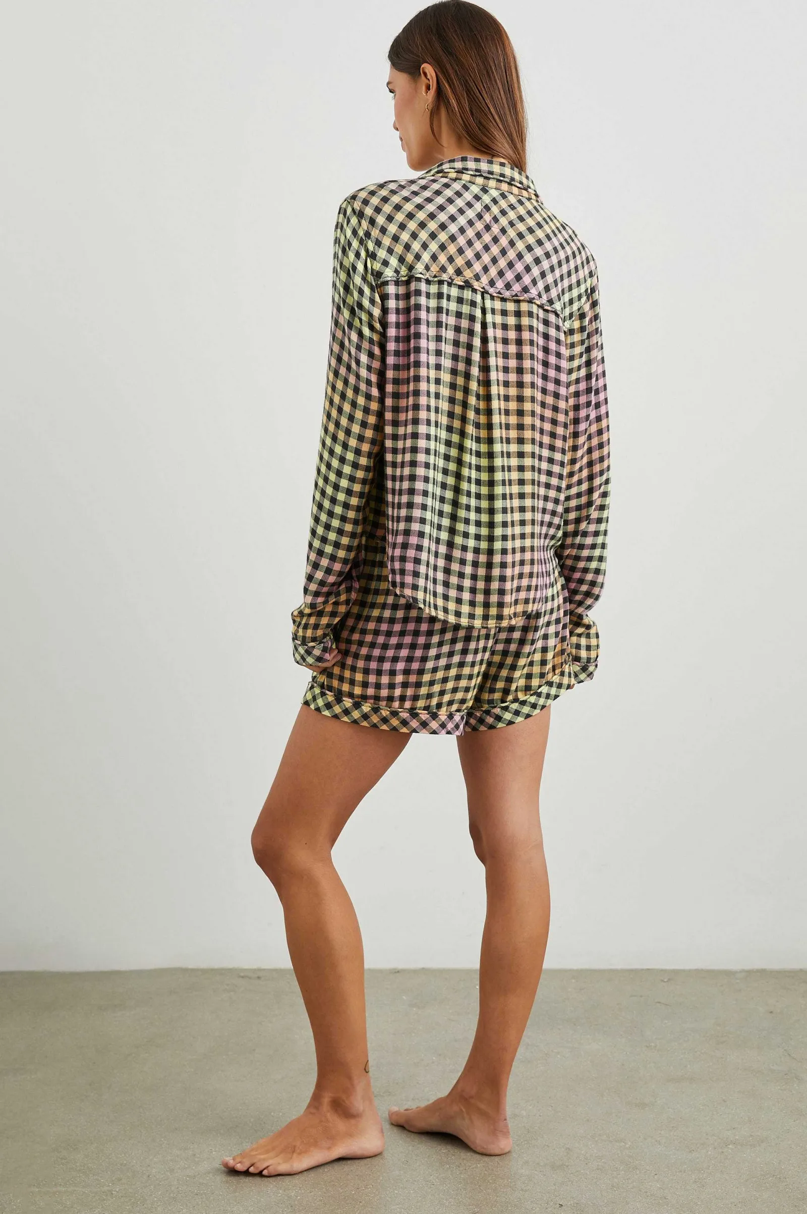 Vrouwen Rails Kellen Pyjamaset - Zwarte Zonsondergang Gingham