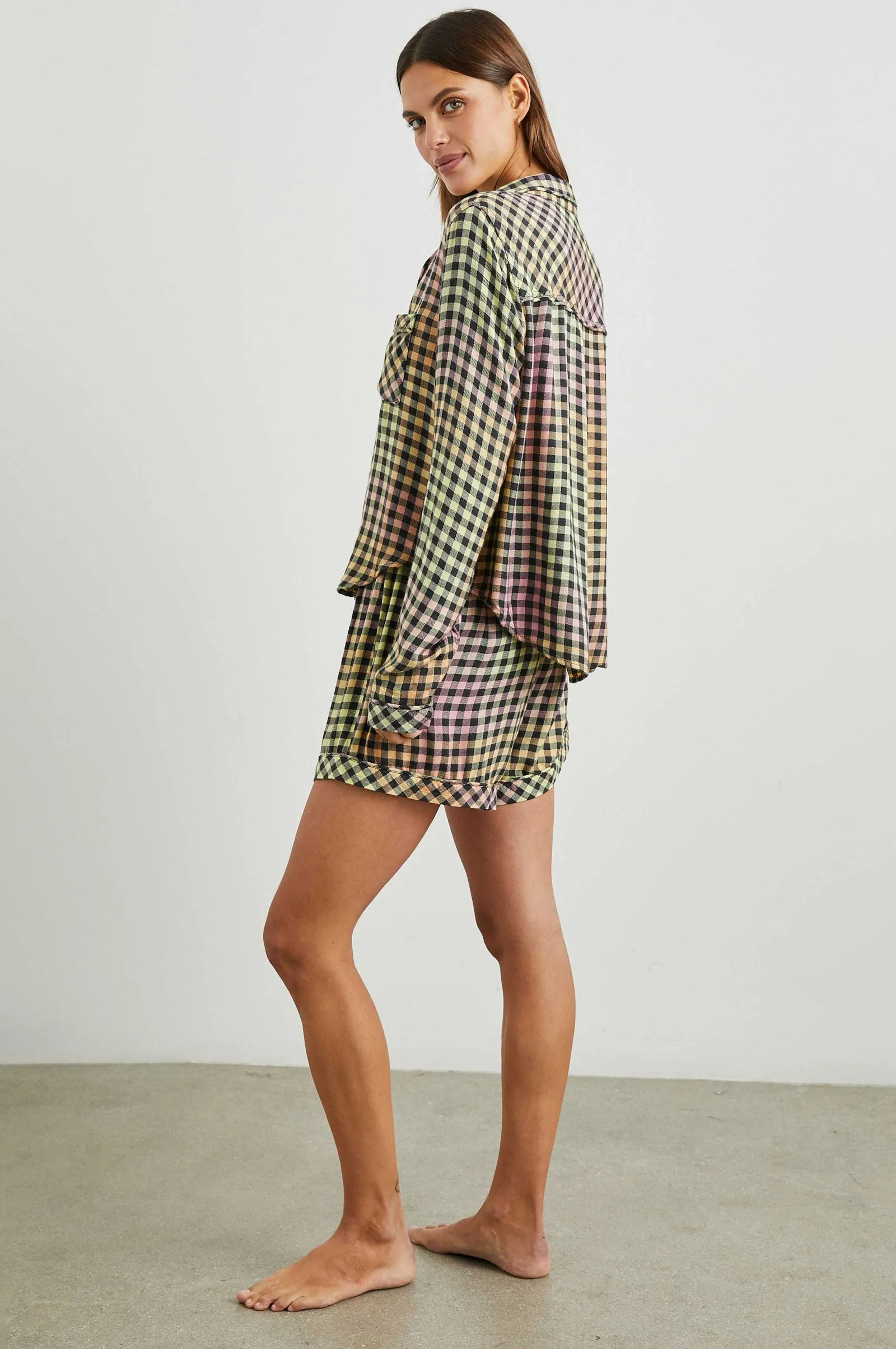 Vrouwen Rails Kellen Pyjamaset - Zwarte Zonsondergang Gingham