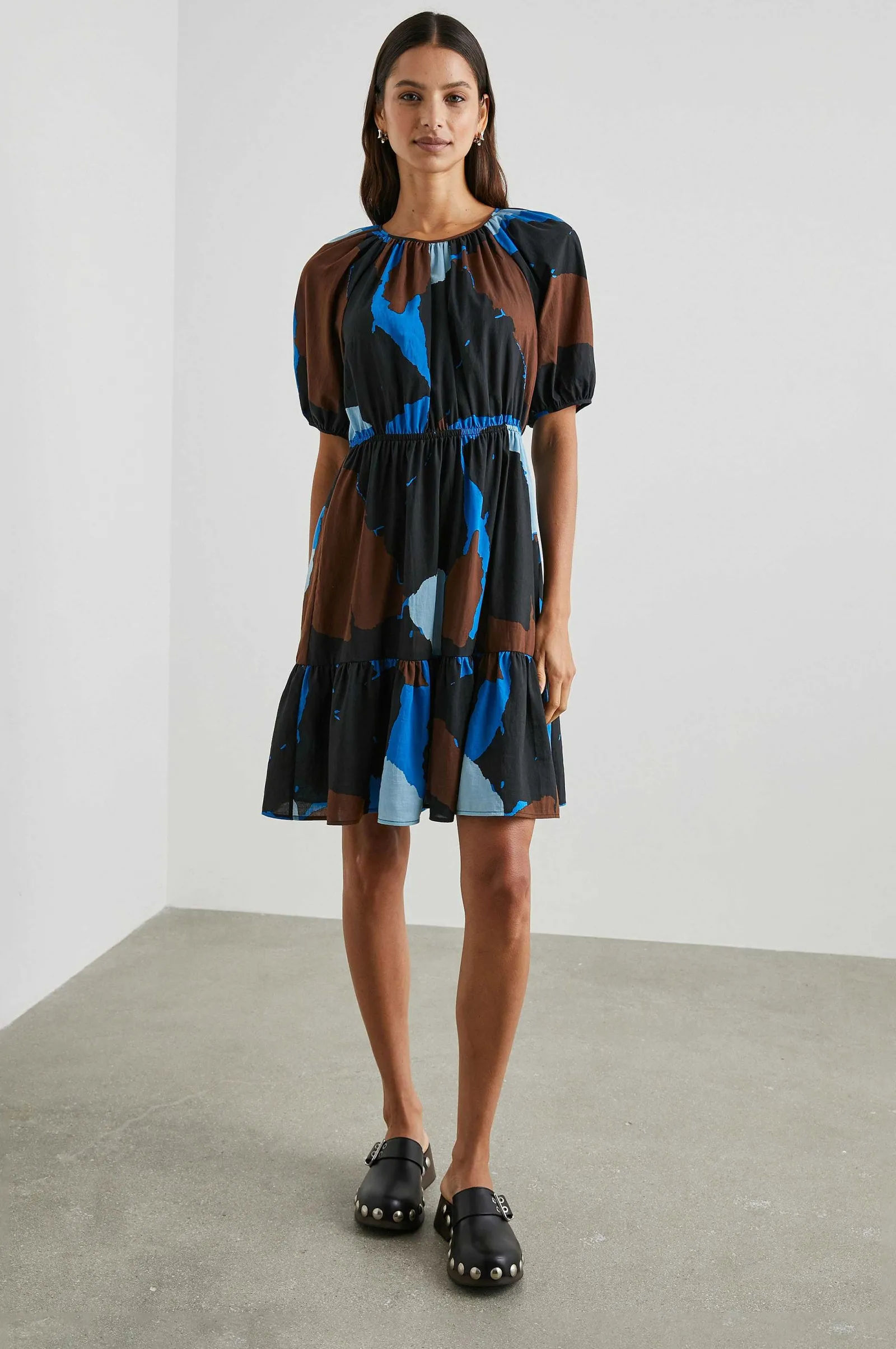 Vrouwen Rails Khloe-Jurk - Blauw Meerkleurenblok