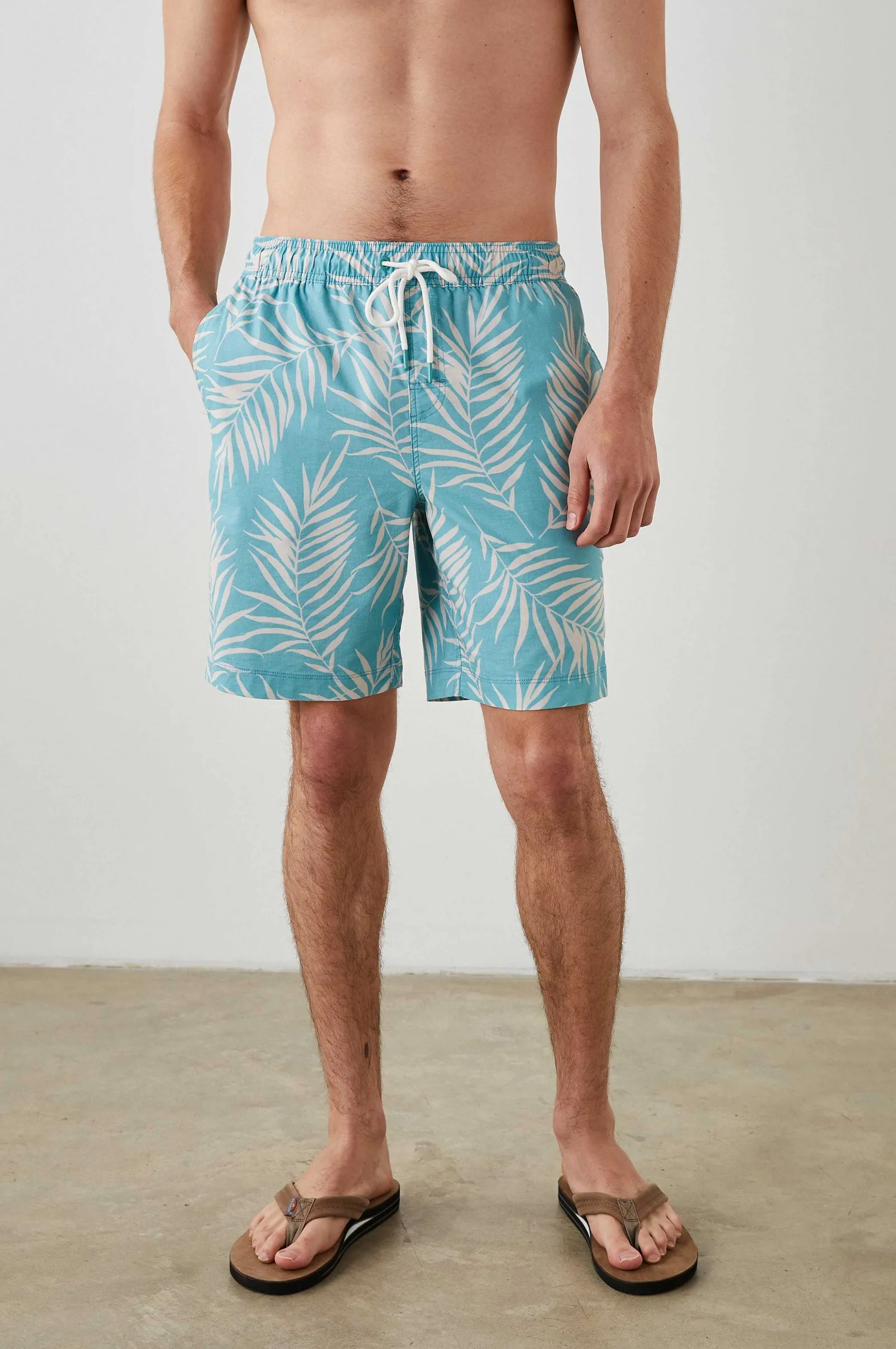 Heren Rails Kian Zwemkort - Palm Shadow Aqua