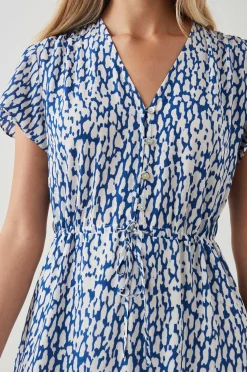 Vrouwen Rails Kiki-Jurk - Kobalt Statische Luipaard