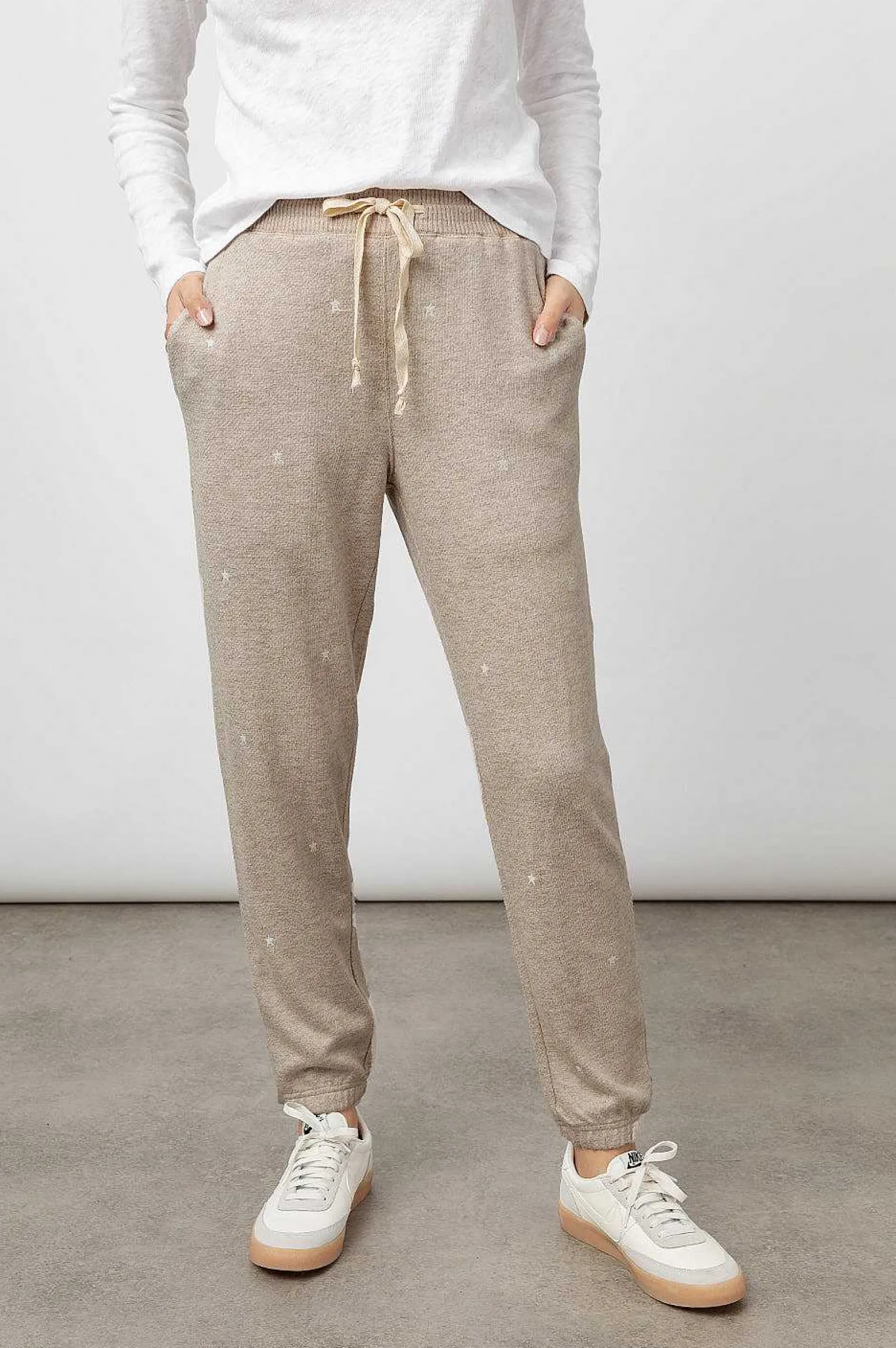 Vrouwen Rails Kingston Sweatpant - Heather Bruin Geborduurde Sterren