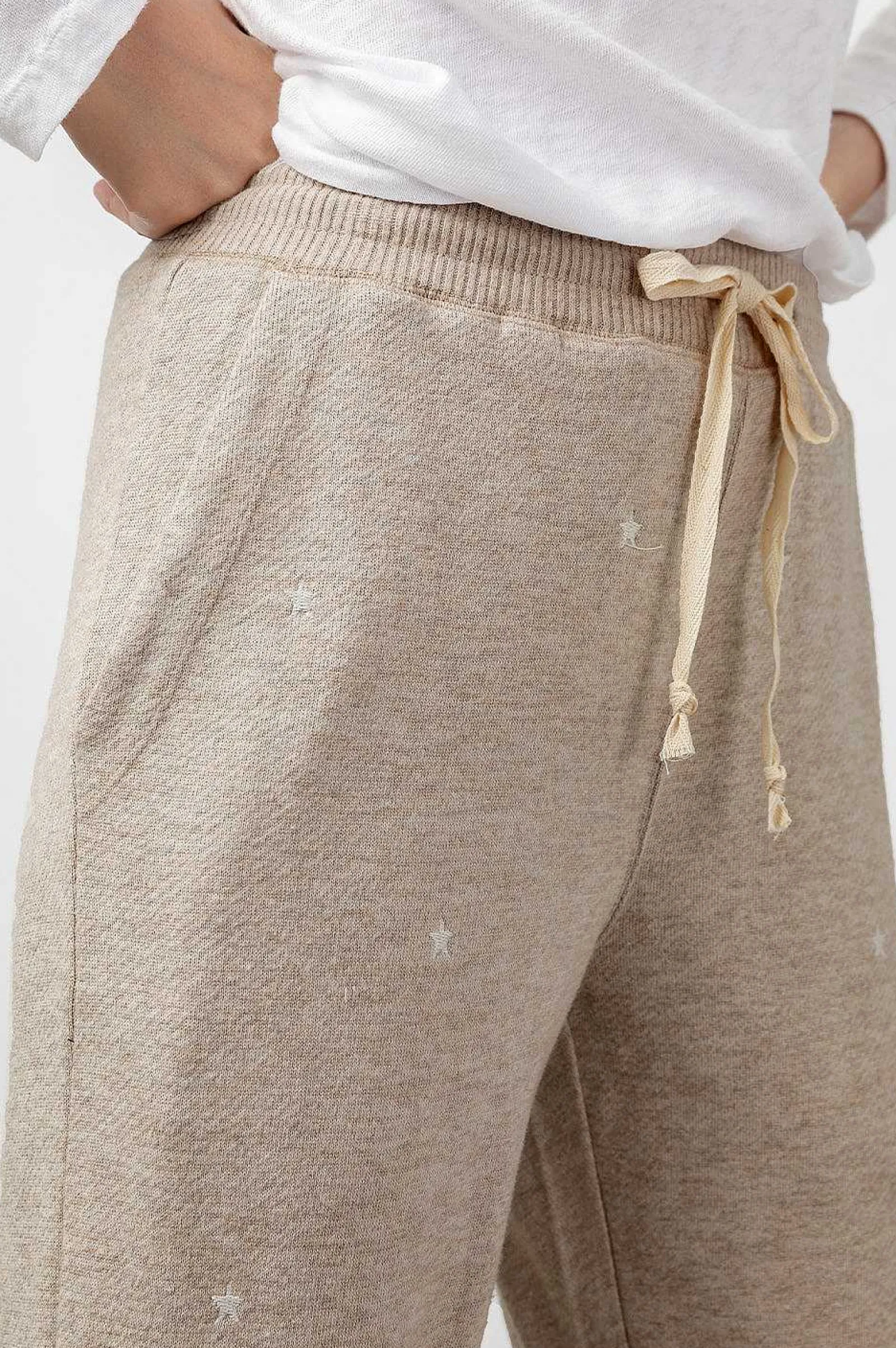 Vrouwen Rails Kingston Sweatpant - Heather Bruin Geborduurde Sterren
