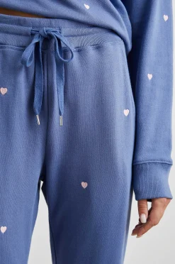Vrouwen Rails Kingston Sweatpant - Roze Borrelborduursel Van Binnenvaartharten