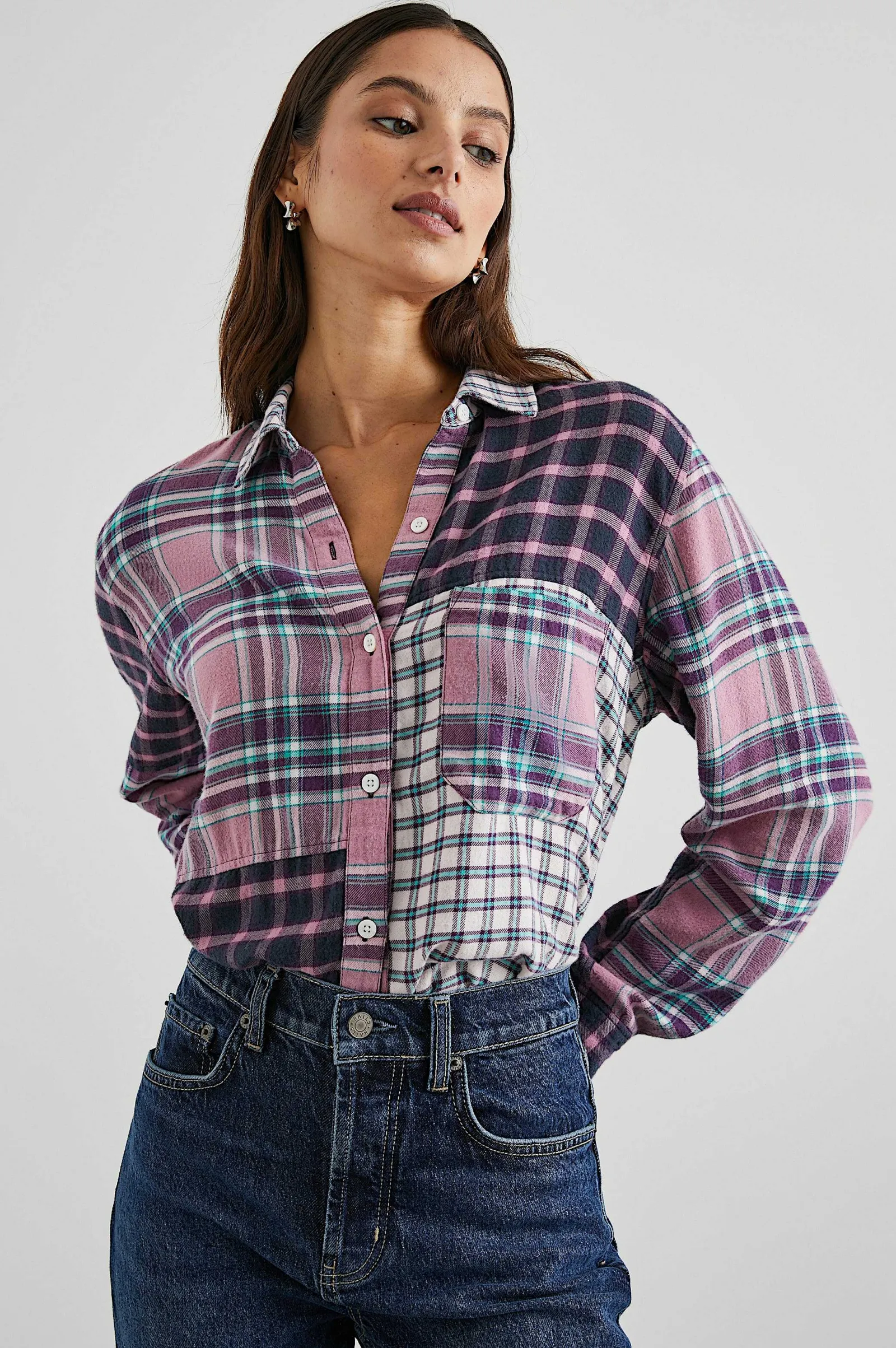 Vrouwen Rails Lakin Shirt - Rose Agave Gemengde Plaid