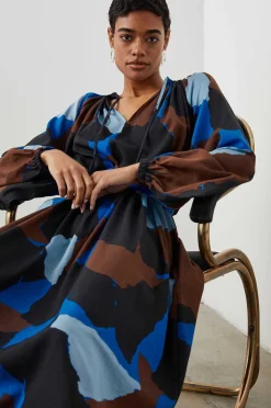Vrouwen Rails Leanna Jurk - Blauw Meerkleurig Blok