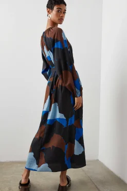 Vrouwen Rails Leanna Jurk - Blauw Meerkleurig Blok