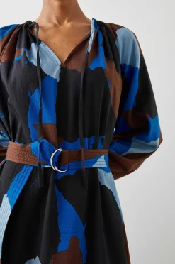 Vrouwen Rails Leanna Jurk - Blauw Meerkleurig Blok