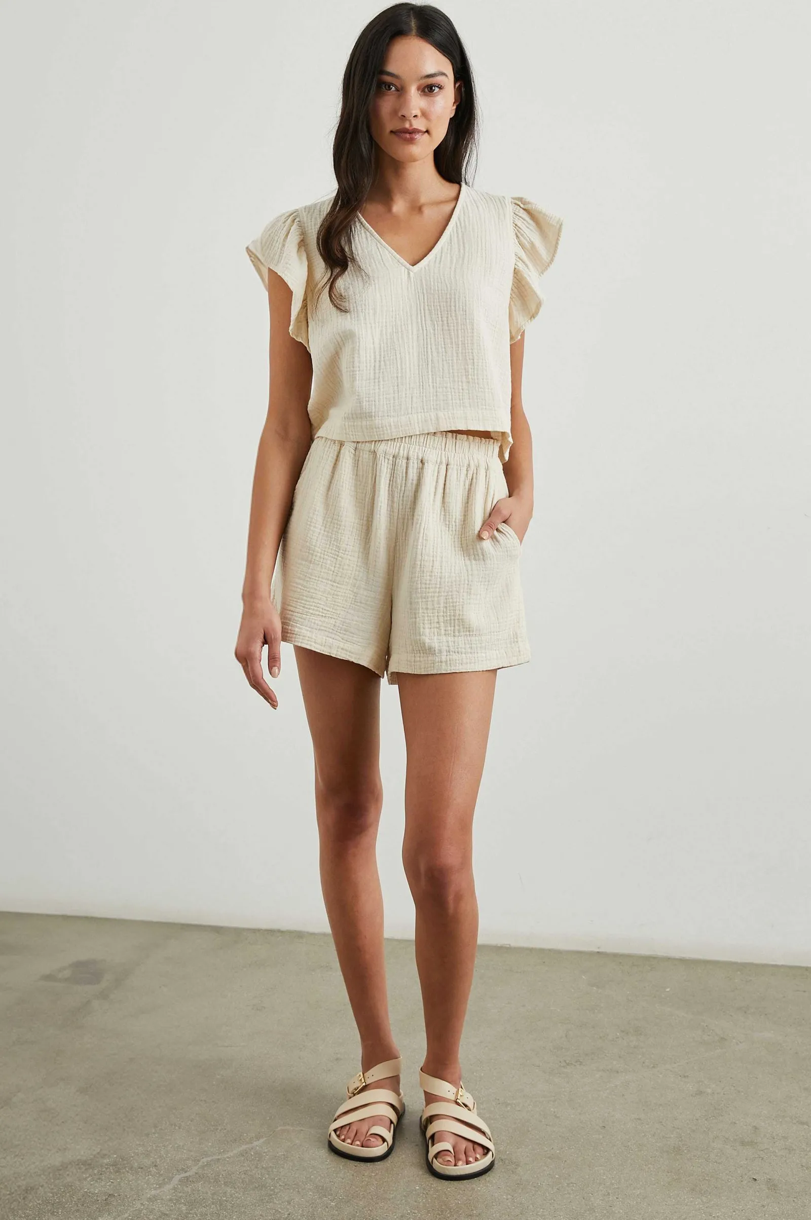 Vrouwen Rails Leighton Kort - Vlas
