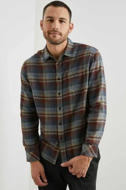 Heren Rails Lennox Overhemd - Robijn Denim Botanisch