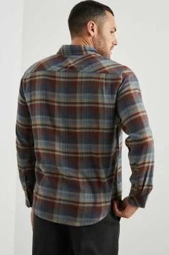 Heren Rails Lennox Overhemd - Robijn Denim Botanisch