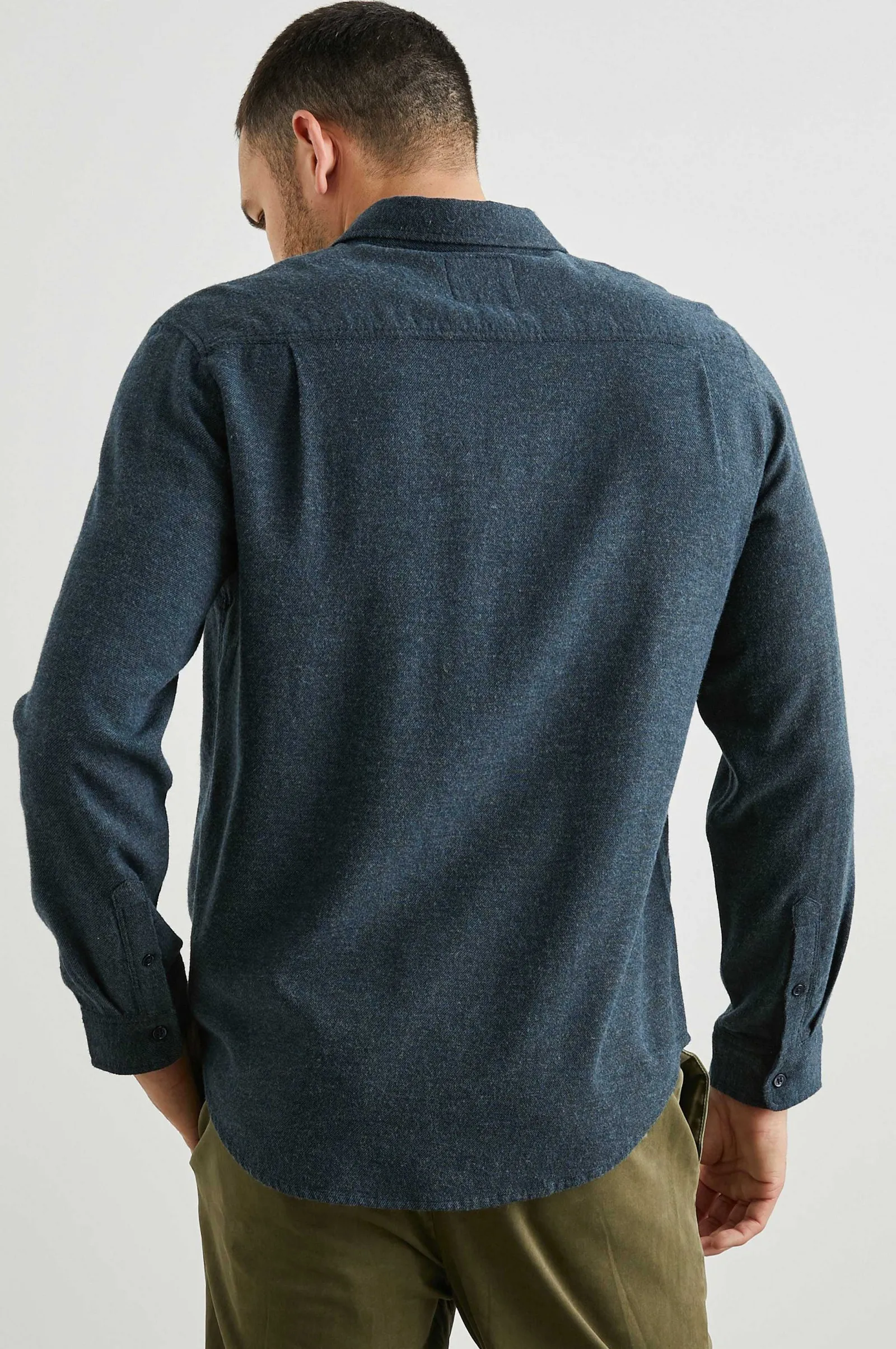 Heren Rails Lennox Shirt - Abyss Melange