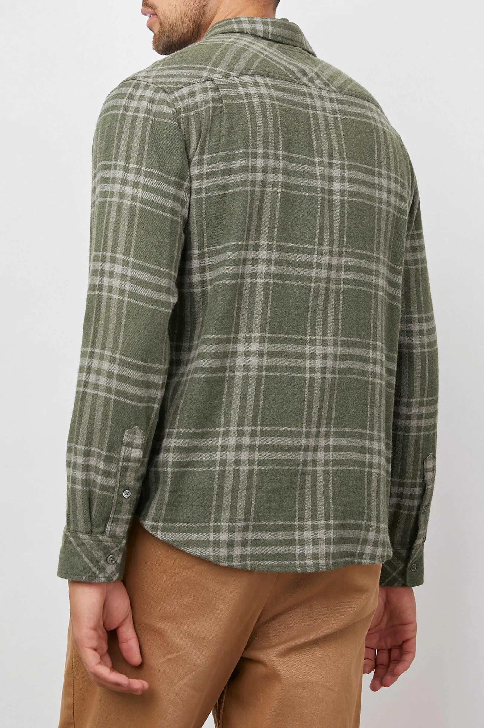 Heren Rails Lennox Shirt - Beton Mos Melange